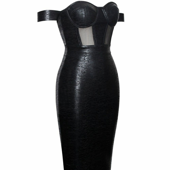 Irreplaceable Bandage Metallic Dress - Black - Picture 9 of 10